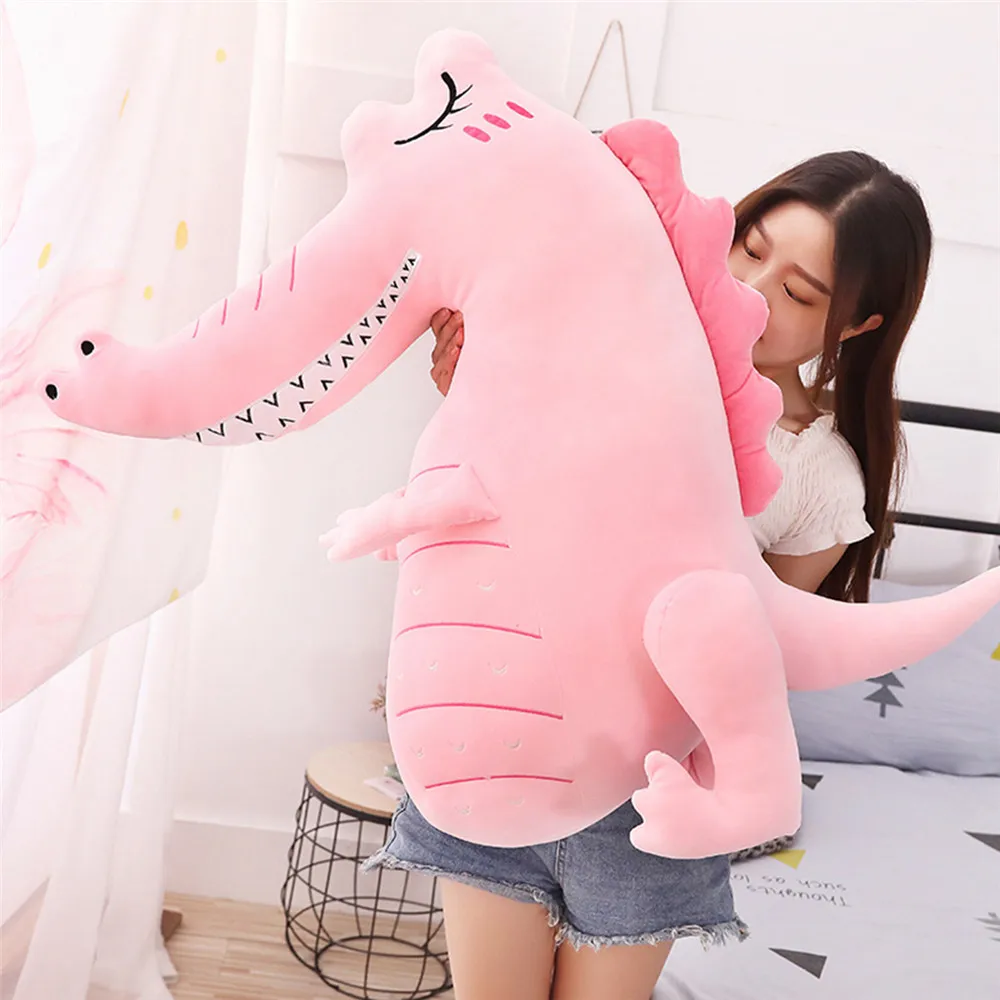 

Fluffy Cartoon Crocodile Cushion Soft Big Pillow Forst Animal Plush Toy Creative Chair Cushion Stuffed Baby Gift House Decor