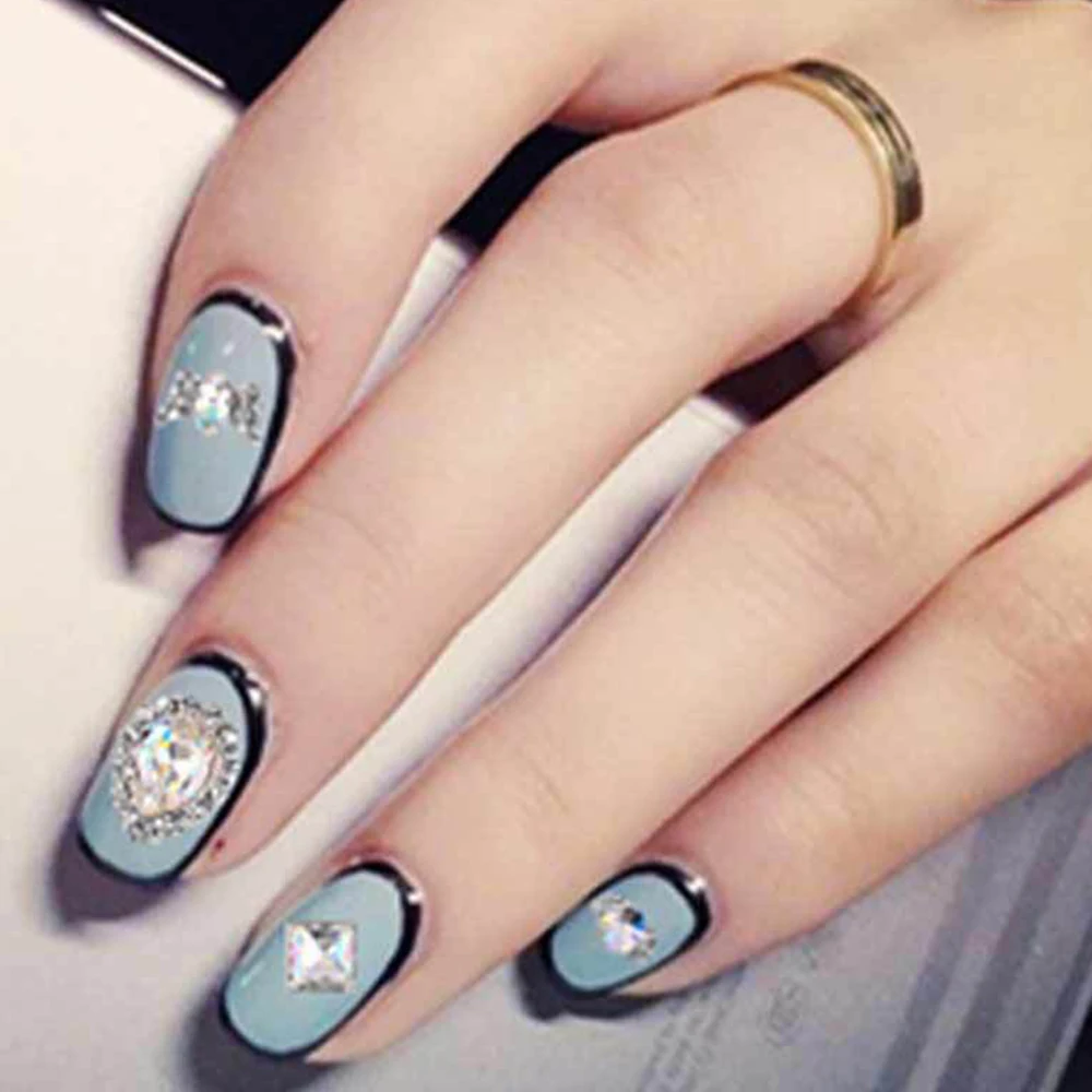 1 коробка ромбовидная симфония AB Алмазная Стразы для ногтей красочный дизайн