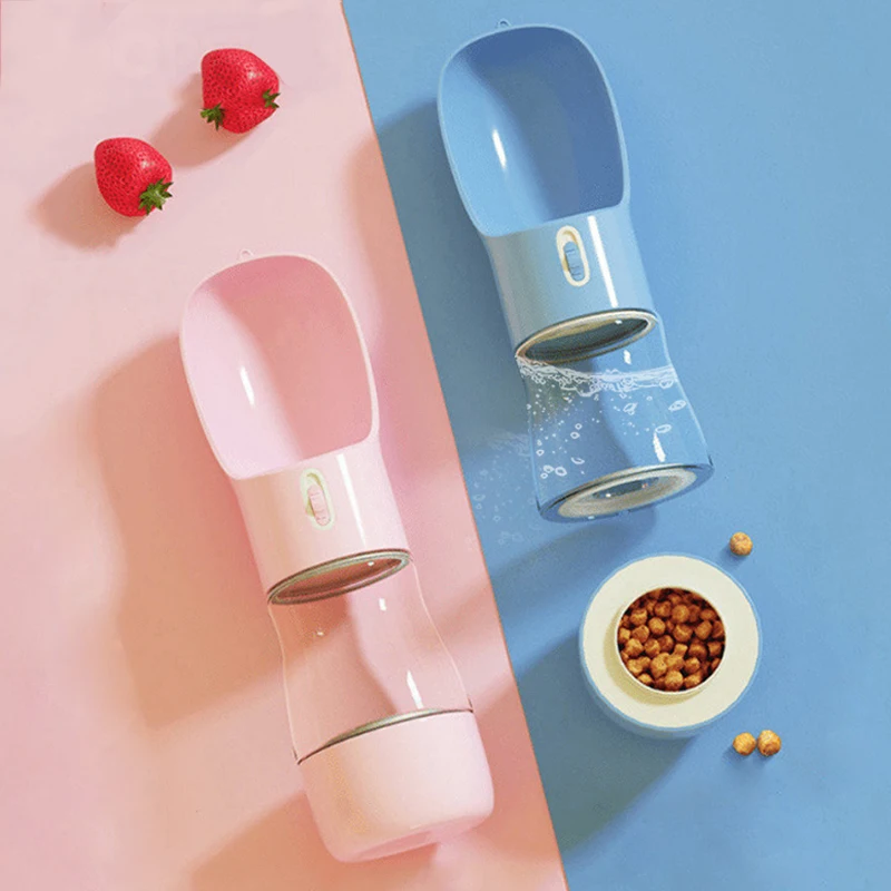 Прямая поставка бутылка для воды домашних животных миска подачи портативная