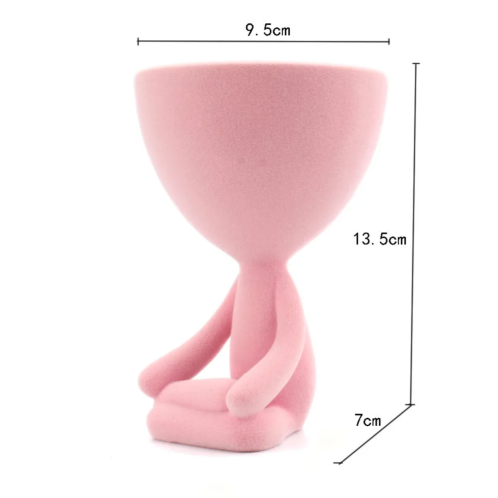 

Foreign trade new products meditation villain pink storage Abstract desktop jewelry container home finishing resin ornaments