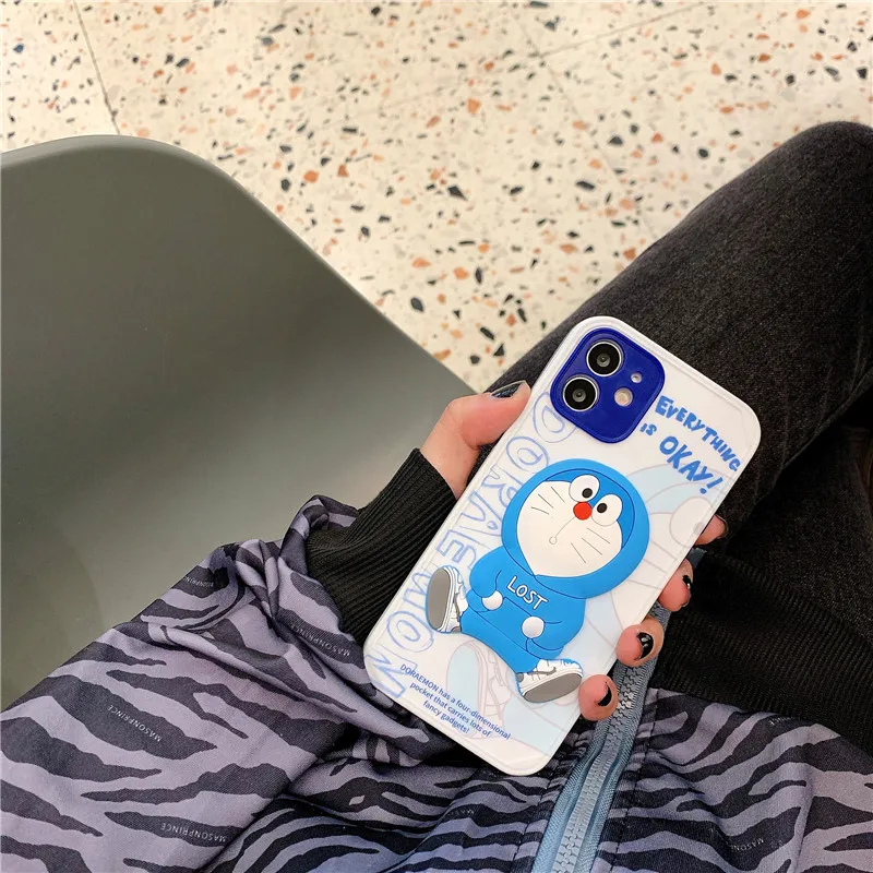 

Doraemon cartoon couple creative mobile phone case for iPhone7/8/se2/7plus/8p/xs/xsmax/xr/11pro/11promax/12/12promax/12mini