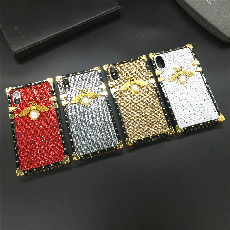 Роскошный брендовый блестящий чехол для телефона с изображением пчелы