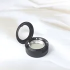 Круглый пустой пластиковый чехол для теней для век диаметром 26 мм, матовый черный бальзам для губ компактный с прозрачным окошком
