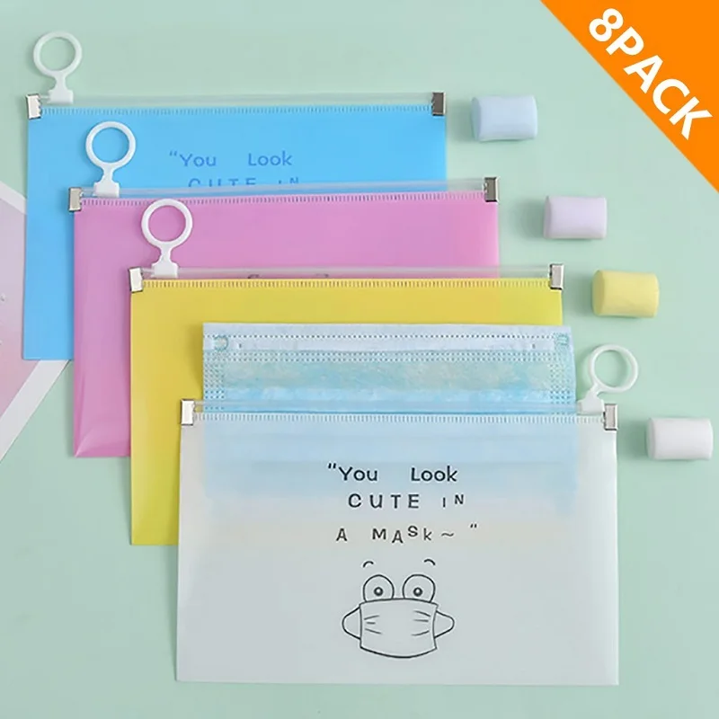 8 шт. Модный чехол для маски портативный держатель лица хранения защитный # M3 |