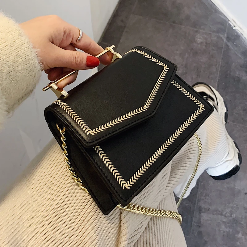 Элегантная женская сумка тоут с металлической ручкой модная новинка 2020