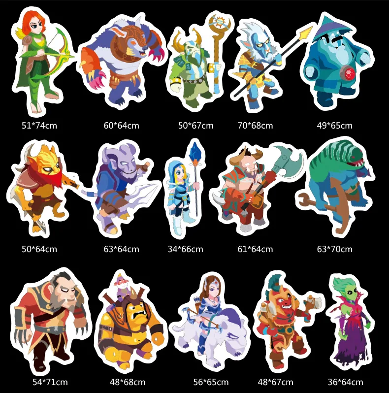 50 шт. наклейки из игры Dota sticker s Dota 2 наклейки с героями для ноутбука Pad багаж наклейка s гитарная наклейка книга стикер пакет