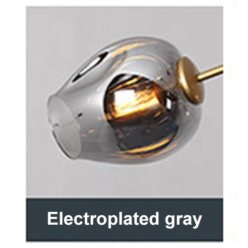 Electroplated gray Современный светодиодный светильник в скандинавском стиле, промышленный светильник, Потолочная люстра, светильник ing для гостиной, спальни, подвесной светильник, светильники - Цвет абажура: Electroplated gray