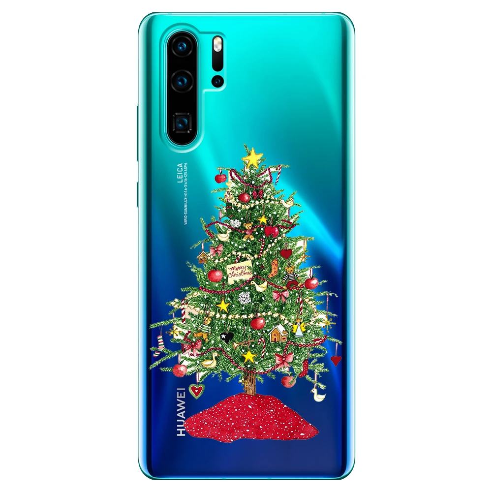 

Christmas Phone Case For Huawei P20 P30 Honor10 Lite Honor 8S 7C Y5 P smart Z 2019 Cartoon Santa Claus elk Soft TPU Cover Fundas