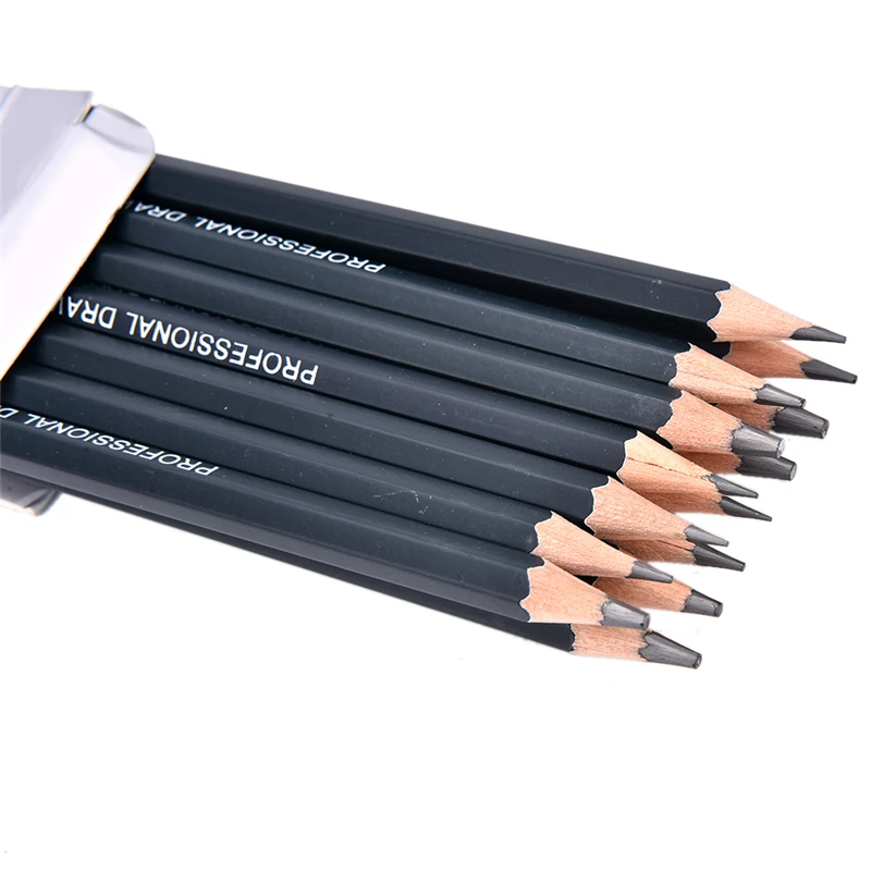 14Pcs/pack Drawing Pen Ultra Fine Line Marker Ink Black Sketch 6H 4H 2H HB B 2B 3B 4 5B 6B 7B 8B 10B 12B Art Pencil |