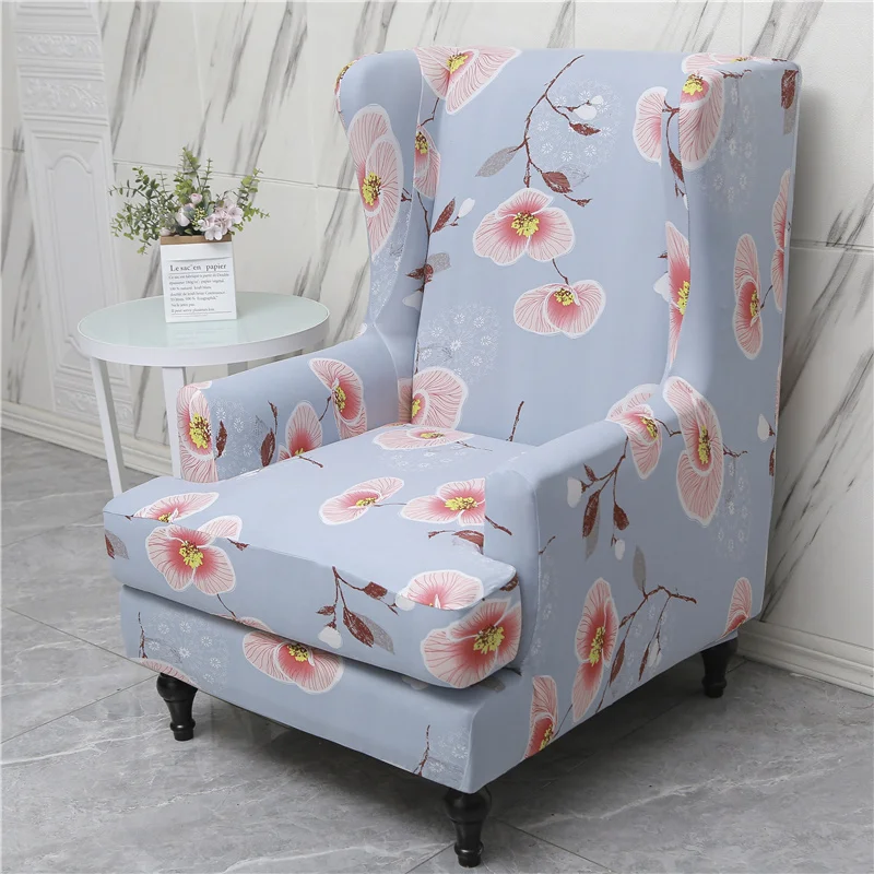 Чехол накладка для кресла с разрезом чехол спандекс цветочный принт