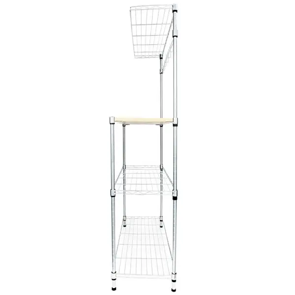 4 уровневая кухонная полка настенный органайзер для хранения микроволновой