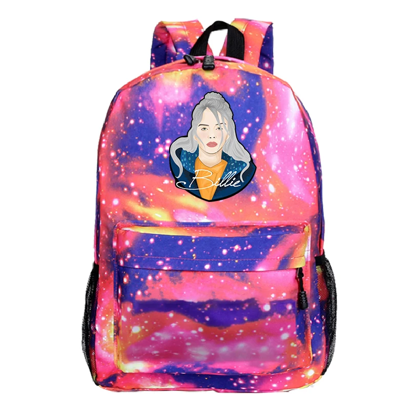 Children School Bag Billie Eilish рюкзаки сумка школьные ранцы для мальчиков девочек дорожные сумки подростковый рюкзак для ноутбука модный нейлоновый Mochila Bolsa Escolar - Цвет: Children School Bag