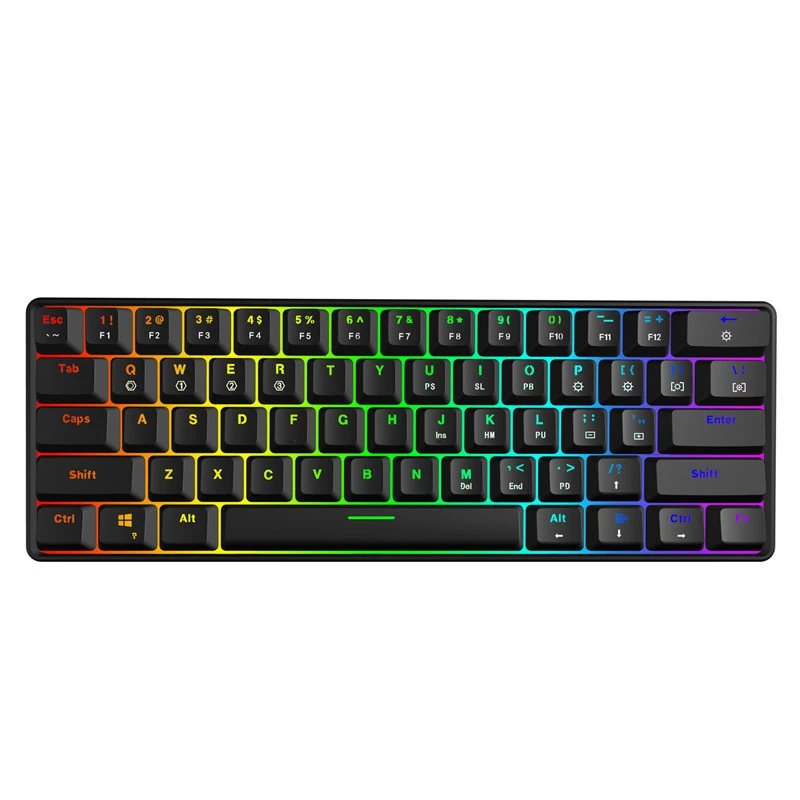 Клавиатура GK61 Rgb GH60 механическая клавиатура с музыкальным ритмом вишня Mx замена