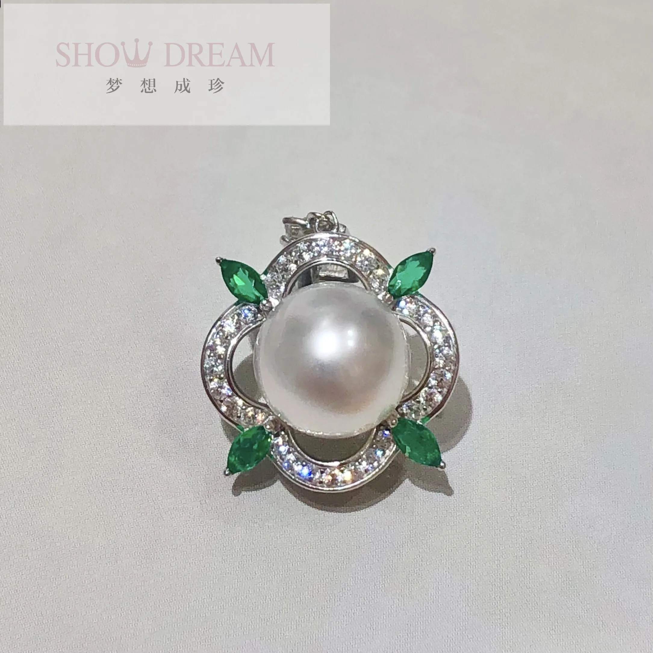 

Fashion Australian White Pearl Pendant S925 Sterling Silver Jewelry Zircon Gemstone Pendant Accessories for Women Wedding Party