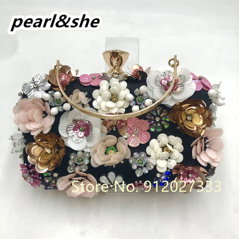 

Women's Evening Clutch Bags Bridal Wedding Rhinestone Sequin Elegant Mini Handbag Luxury Wedding Purse Chain Shoulder Bag