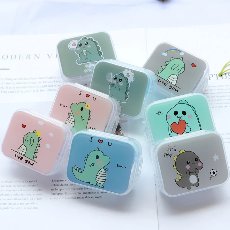 

1 PC New Cartoon Cute Convenient Travel Contact Lens Case for Eyes Care Kit Holder Container Glasses Contact Lenses Box