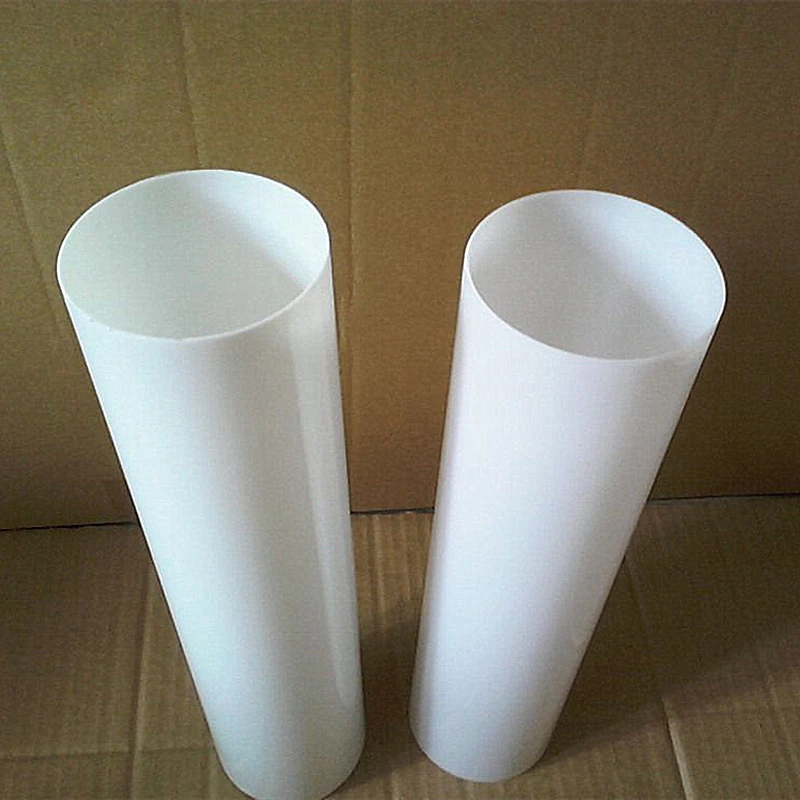 Акриловая труба PMMA, цвет кремовый белый, диаметр наружный 65мм, диаметр внутренний 45мм, длина 100/200/300мм, для освещения ламп.