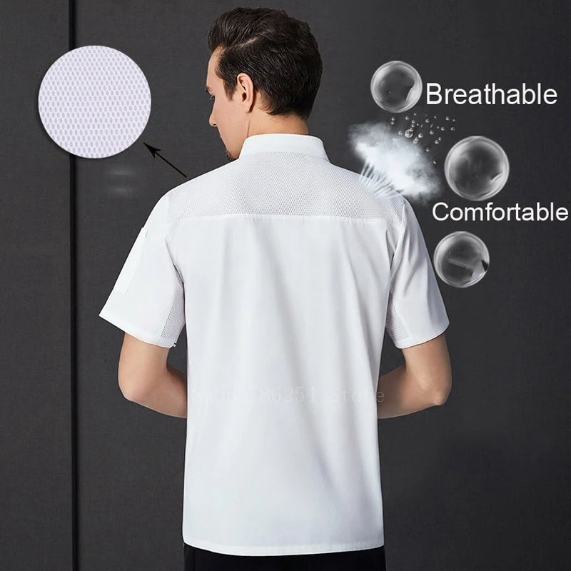 Куртка для шеф-повара унисекс дышащая сетчатая туника кухни ресторана летняя