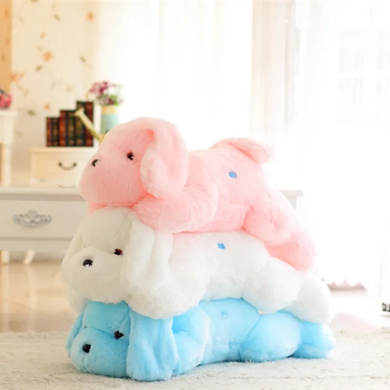 

Cute 50cm Creative Light Up LED Teddy Dog Stuffed Animals Luminous Plush Toy Colorful Glowing Pillows Christmas Gift for Kids