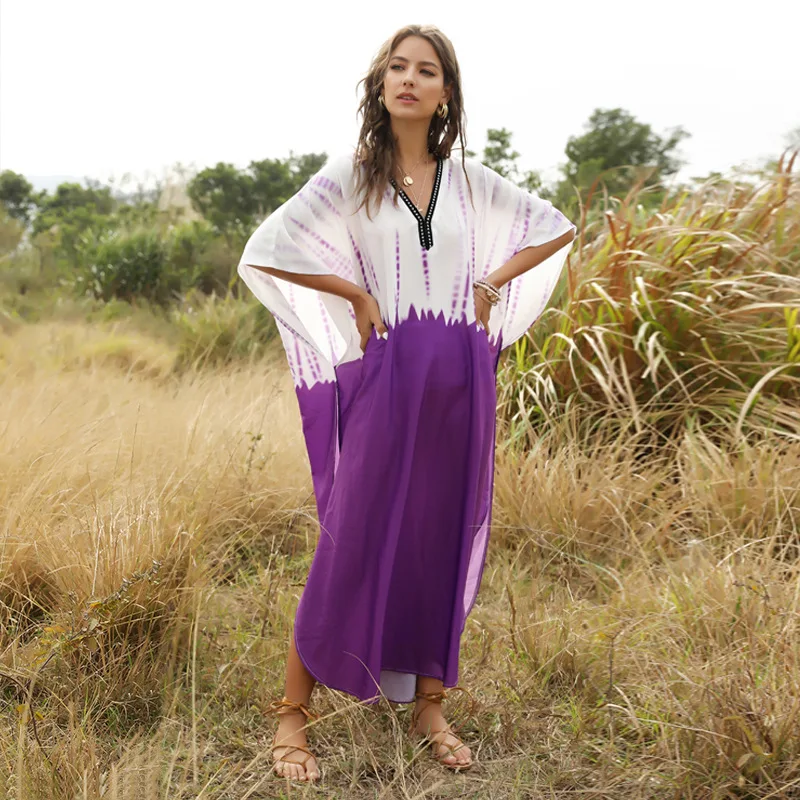 Летнее женское длинное платье-рубашка с цветными вставками повседневное