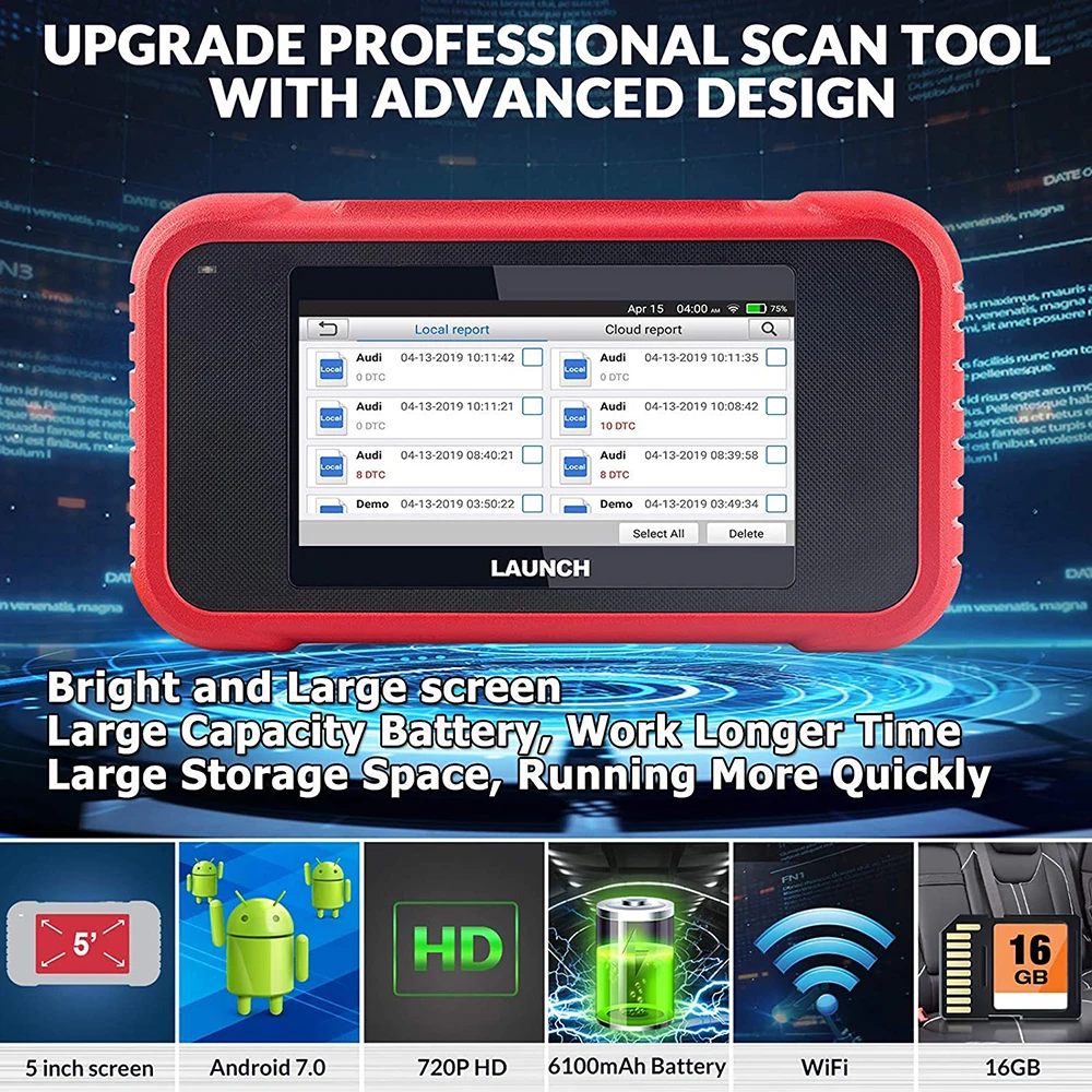 

LAUNCH X431 CRP129E OBD2 Car Scanner Auto Code Reader OBD ENG ABS SRS AT Diagnostic tool EPB Oil SAS ETS TMPS Reset PK crp123E