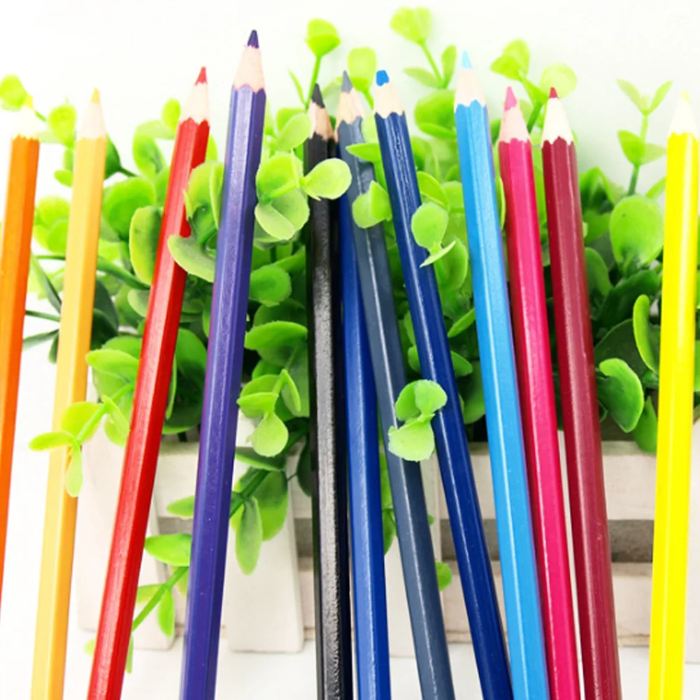 Цветные карандаши 12/24 цветов для рисования Набор цветных карандашей нетоксичные