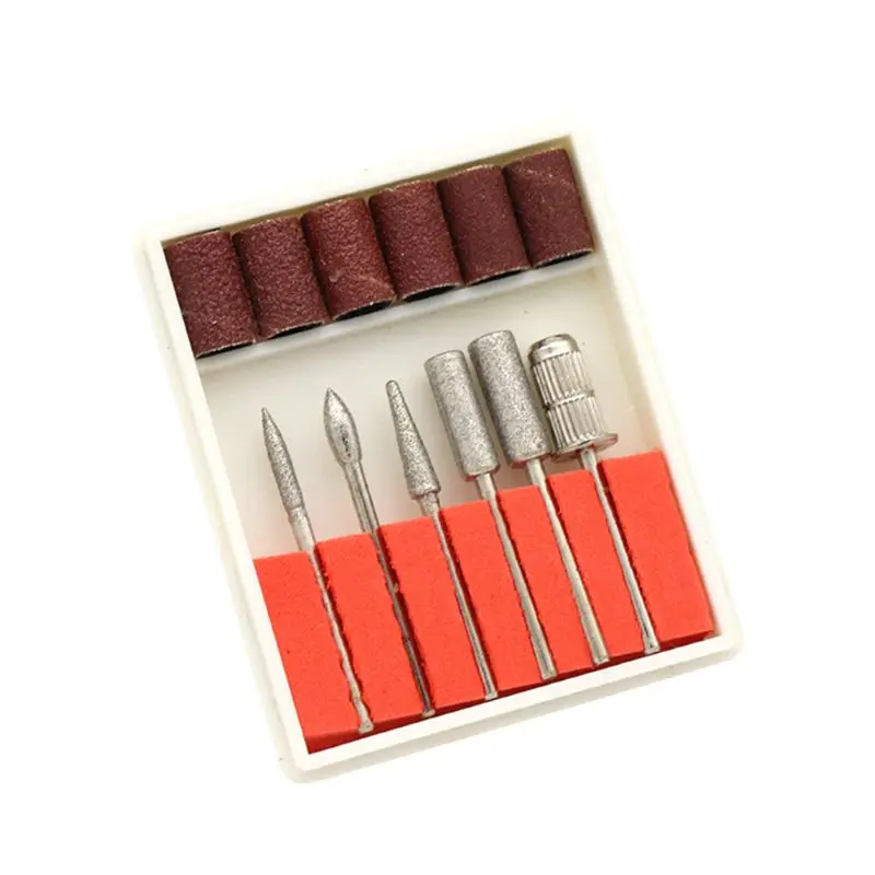 6 шт./компл. Фрезер для ногтей сверлильный Шлифовальная головка шлифовка бандажей