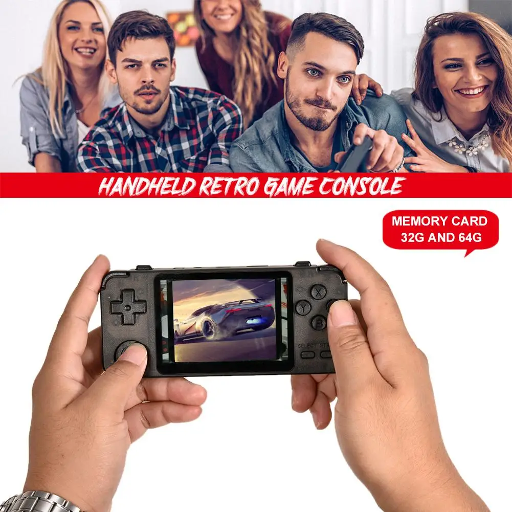 RK2020 портативная игровая консоль RK3326 quad core Ностальгический 3 5 дюймов Экран 32/64G