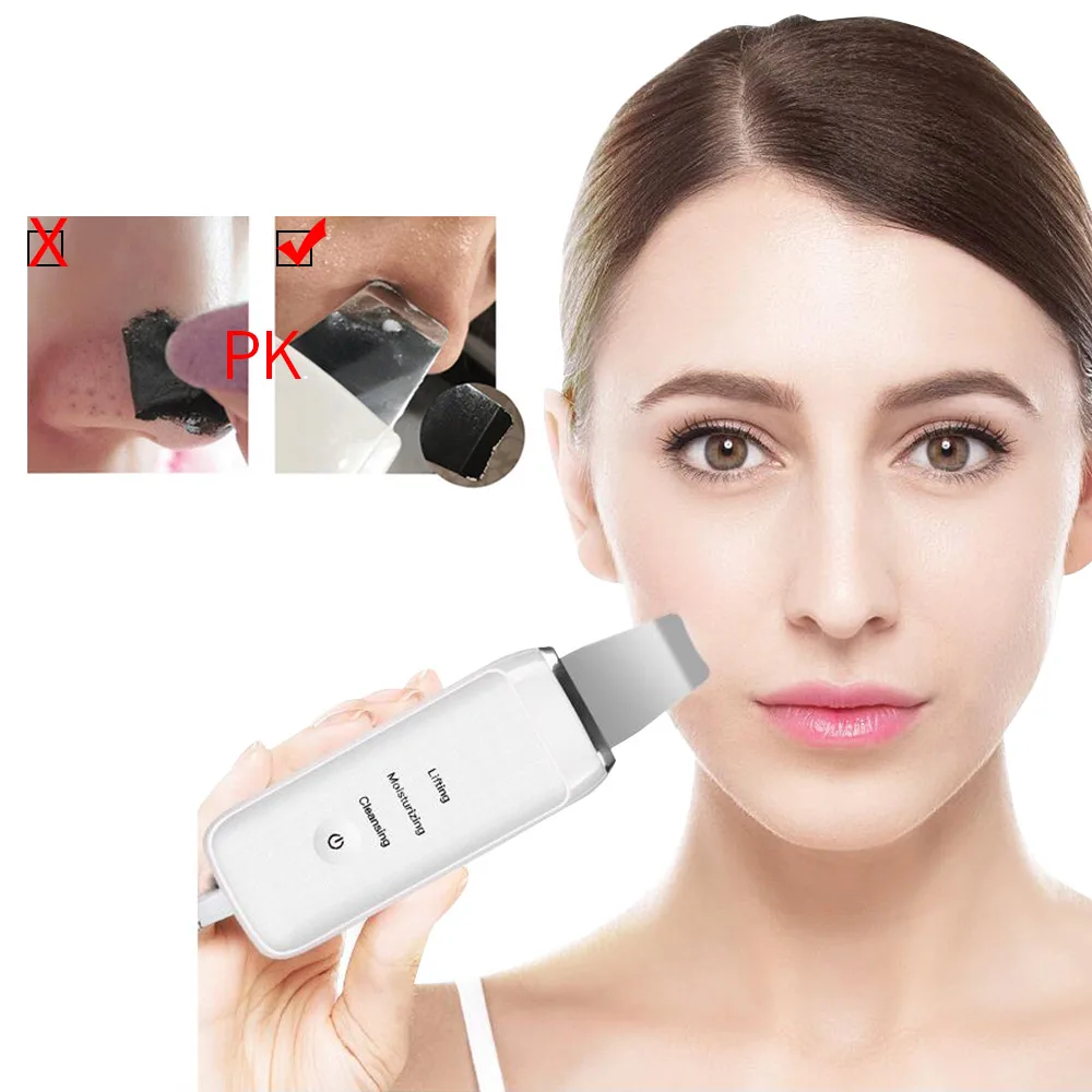 

Ultrasonic Face Cleaning Skin Scrubber Facial Cleaner Skin Peeling Blackhead Removal Pore Cleaner Face Scrubber Lift Machine
