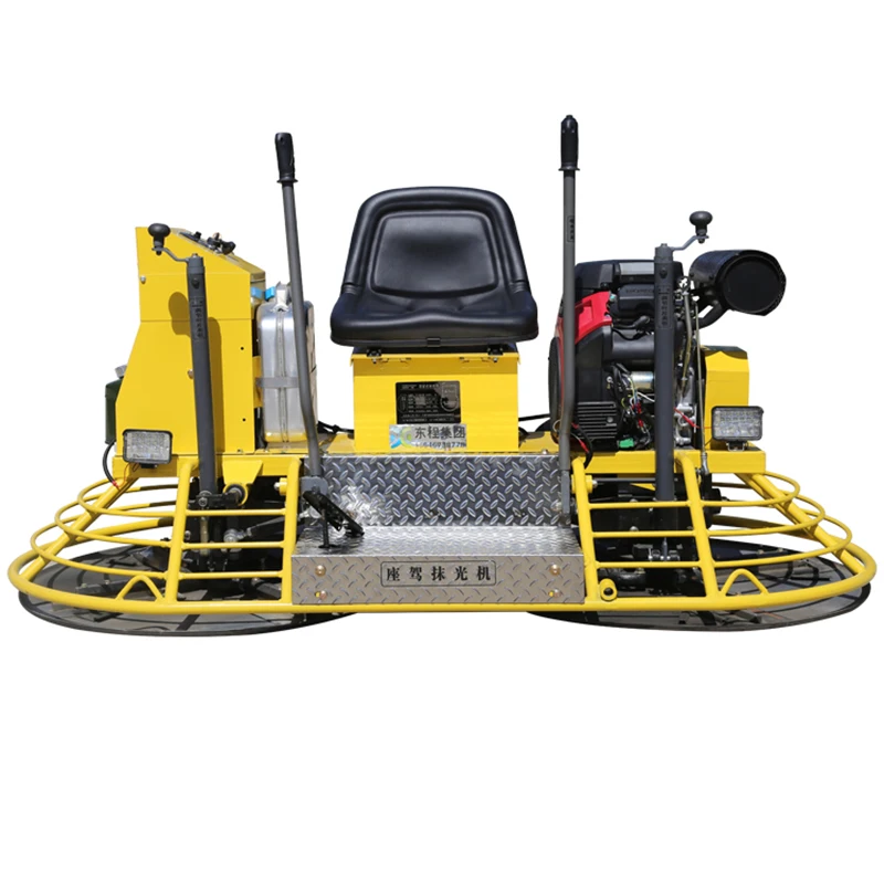 

Concrete power trowel gasoline ride-on machine