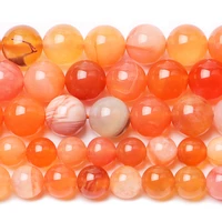 natural orange persian gulf stone beads for diy handmade jewelry making bracelet necklace accessories boho pastoral style