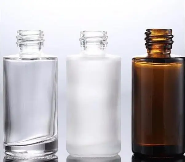 30 мл матовые/прозрачные/янтарные бутылки с эссенцией на плоском плече толстый