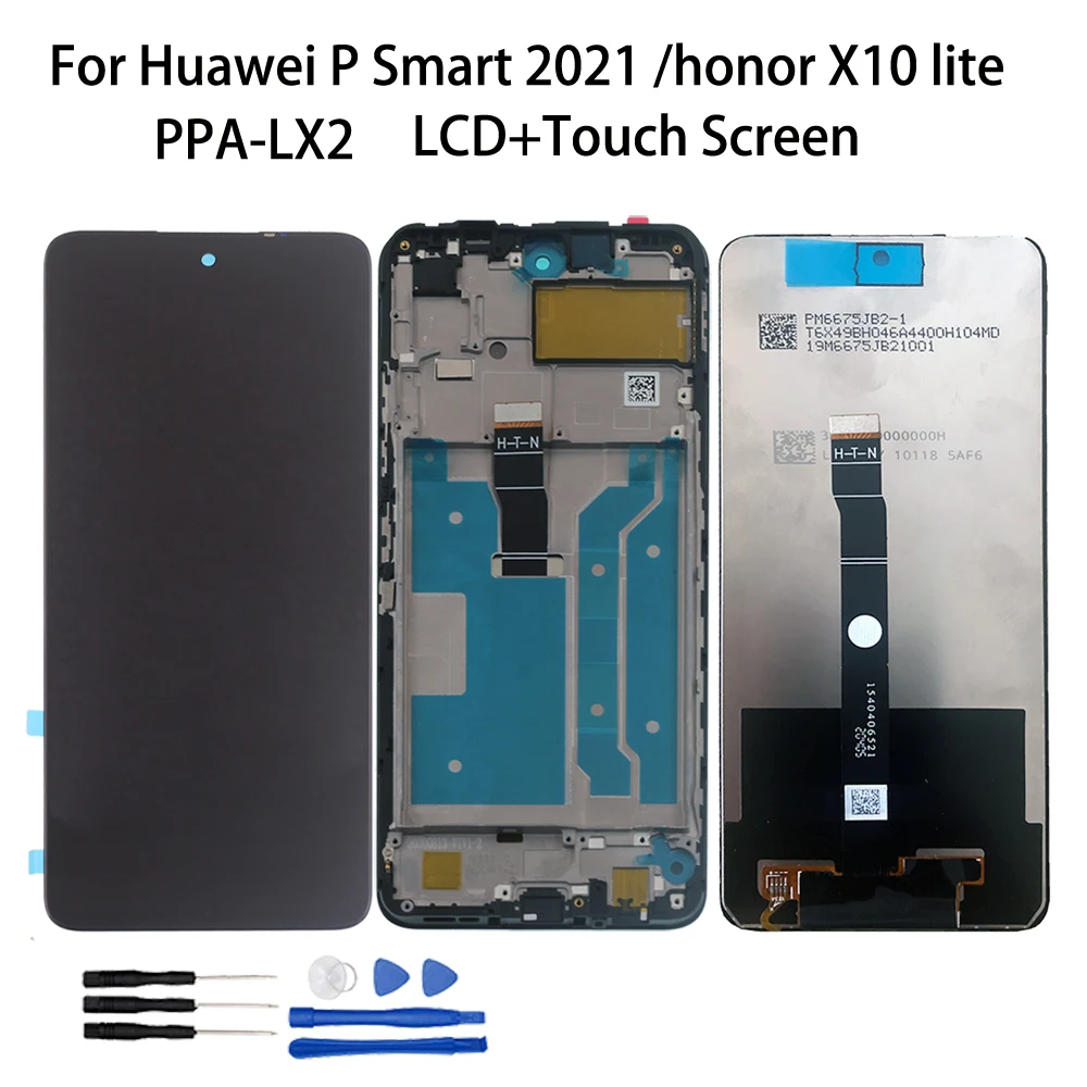 

Оригинальный сенсорный ЖК-дисплей для Huawei P Smart 2021, дисплей с дигитайзером в сборе для Huawei honor X10 Lite Y7A, экран