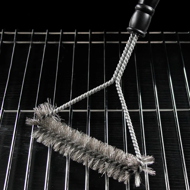 

BBQ Grill Barbecue Cleaning Brush Stainless Steel Cooking Tools Wire Bristles Non-stick Triangle Cleaning Brushes Kitchen Access