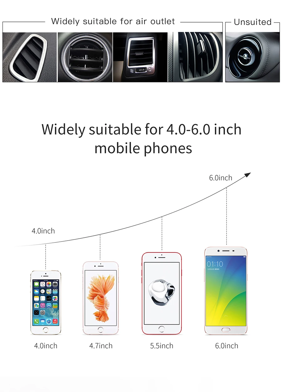 Магнитный автомобильный держатель для телефона Baseus для iPhone, samsung, кабельный зажим, органайзер, вращение на 360 градусов, крепление на вентиляционное отверстие, держатель для мобильного телефона, подставка