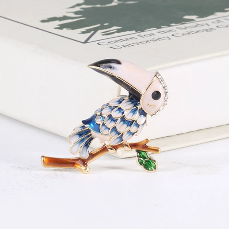 Женская/Мужская эмалированная брошь в виде птицы|Броши| |
