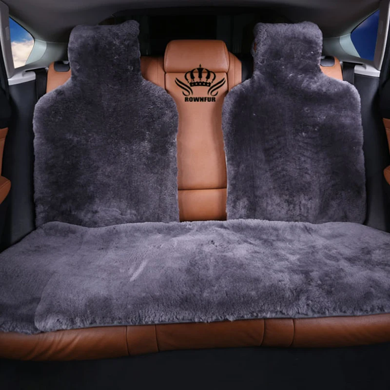Rownfur 100% натуральный мех австралийской овчины сиденье автомобиля охватывает