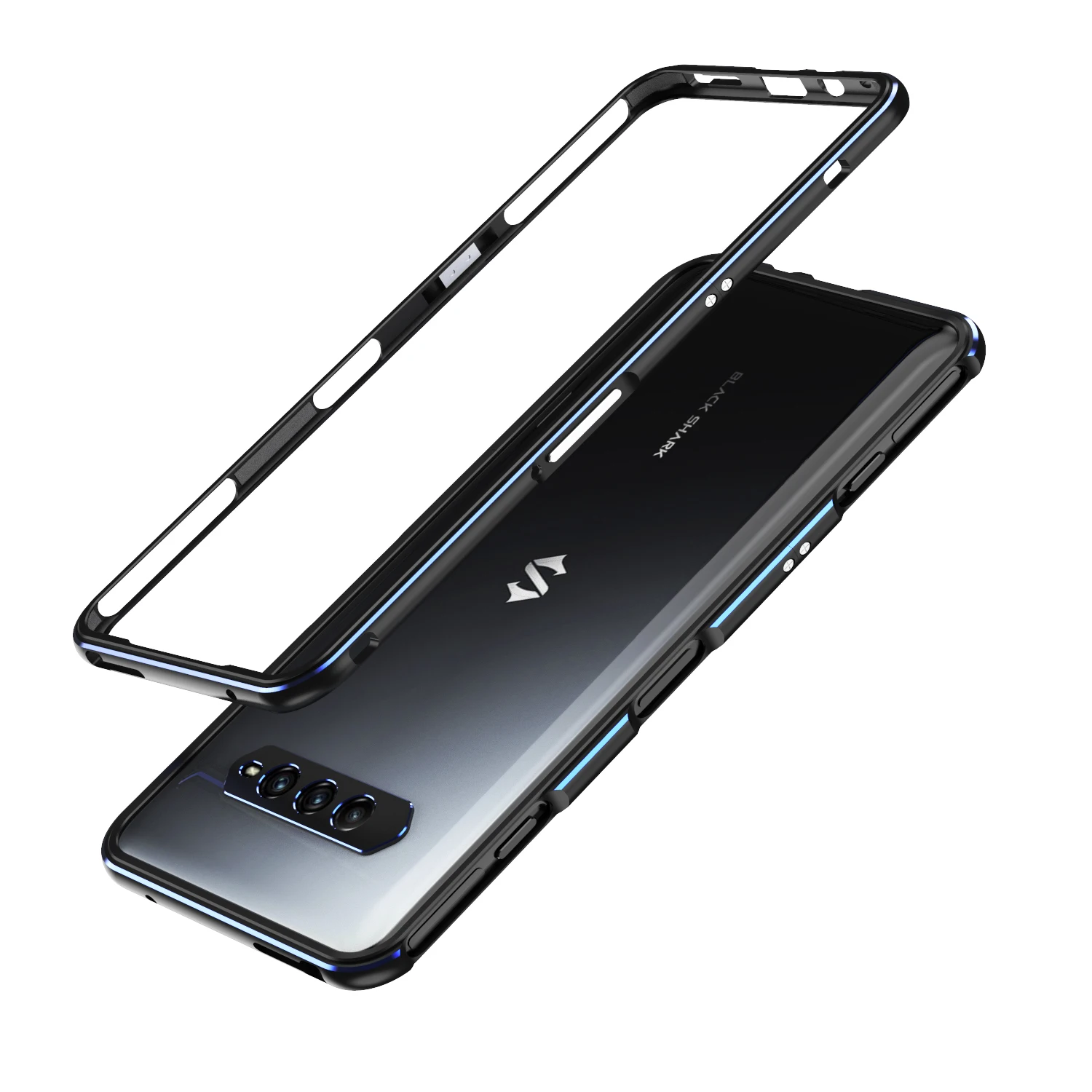 

For Black Shark 4 Pro Case Metal Bumper Aluminum Frame Phone Cover BlackShark 4 Pro Shockproof Case Metal Camera Protective film