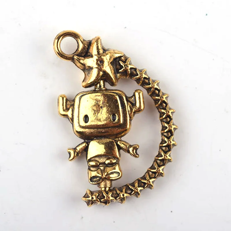 

Металлическая вращающаяся подвеска «робот», цепочка для ключей, браслет, ожерелье, ювелирные аксессуары