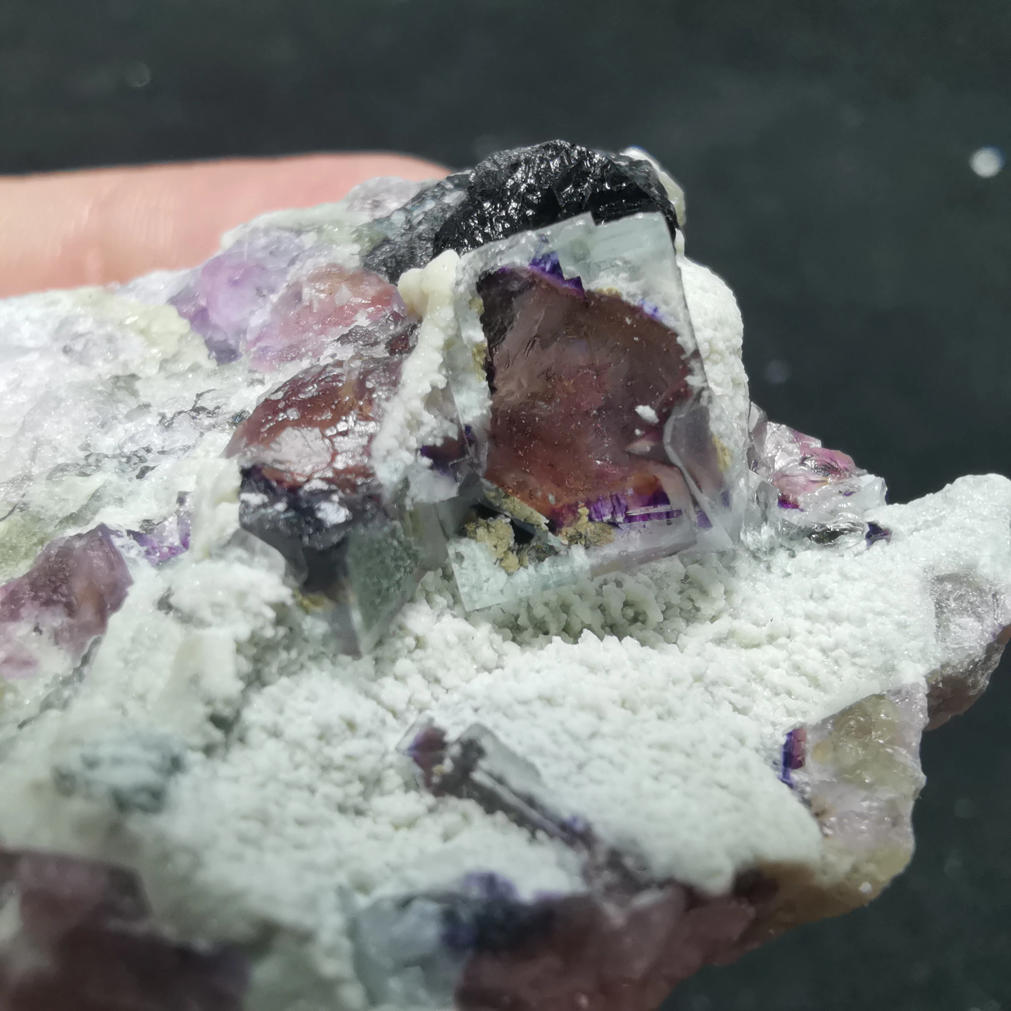 

30.7gNatural rare transparent purple heart fluorite mineral specimen stone and CRYSTAL HEALING CRYSTAL QUARTZ GEM