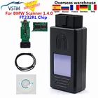 Высококачественный Сканер B * MW, 1,4.0 FTDI чип OBD OBDII, USB диагностический интерфейс, многофункциональная версия разблокировки 1,4, бесплатная доставка