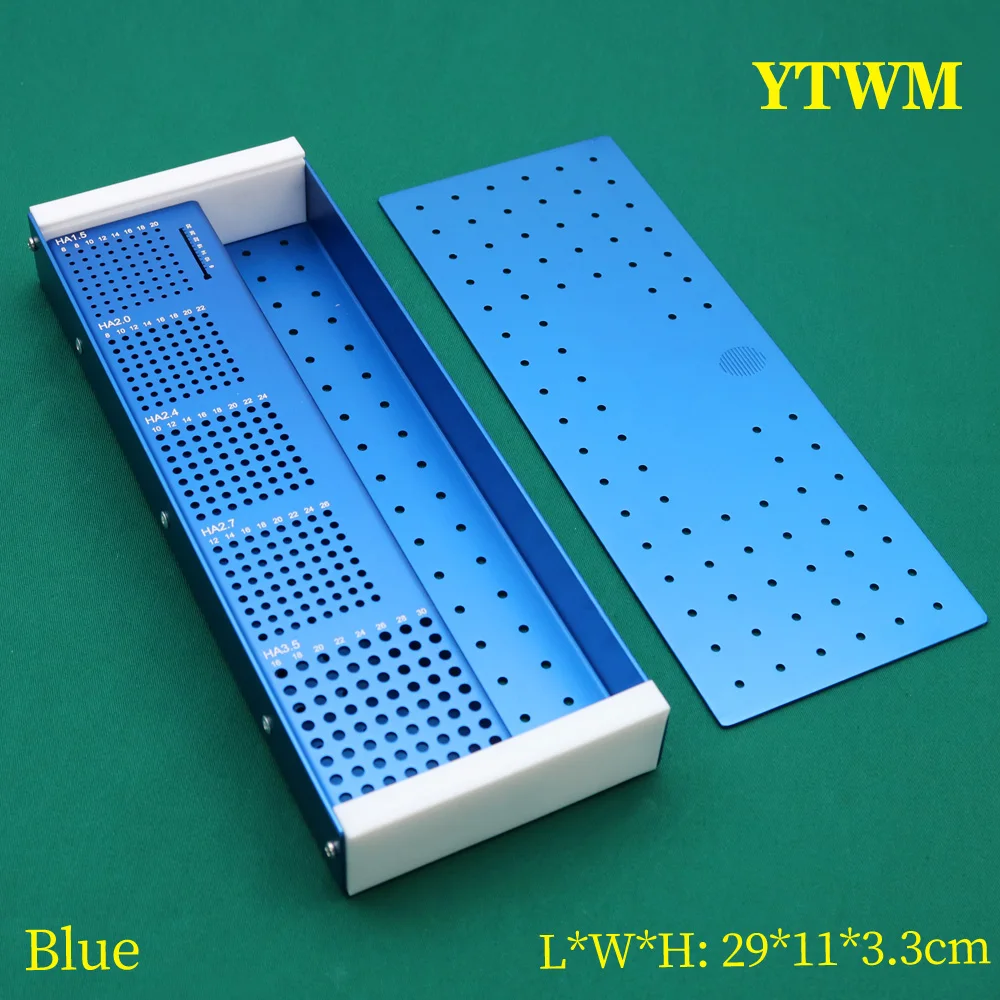 Surgical instrument sterilization box blue orthopedics full set of bone screw sterilization box