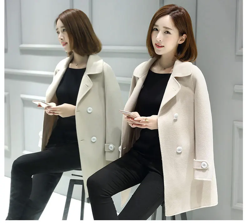 Женское пальто для волос средней длины Корейская версия осенне зимнее украшение