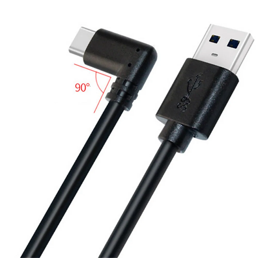 

Кабель для передачи данных USB 3,2 Gen1 Type-C 3 м, 4 м, 5 м, Угловой кабель 90 градусов для потоковой передачи данных для Oculus Quest 2, аксессуары для гарниту...