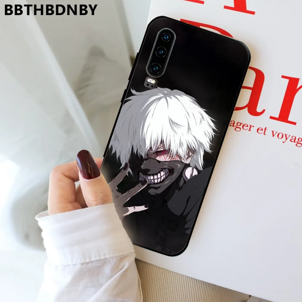 Чехол из ТПУ черного цвета с японским Аниме Tokyo Ghoul для Huawei Honor 7C 7A 8X 8A 9 10 10i Lite 20 NOVA 3i