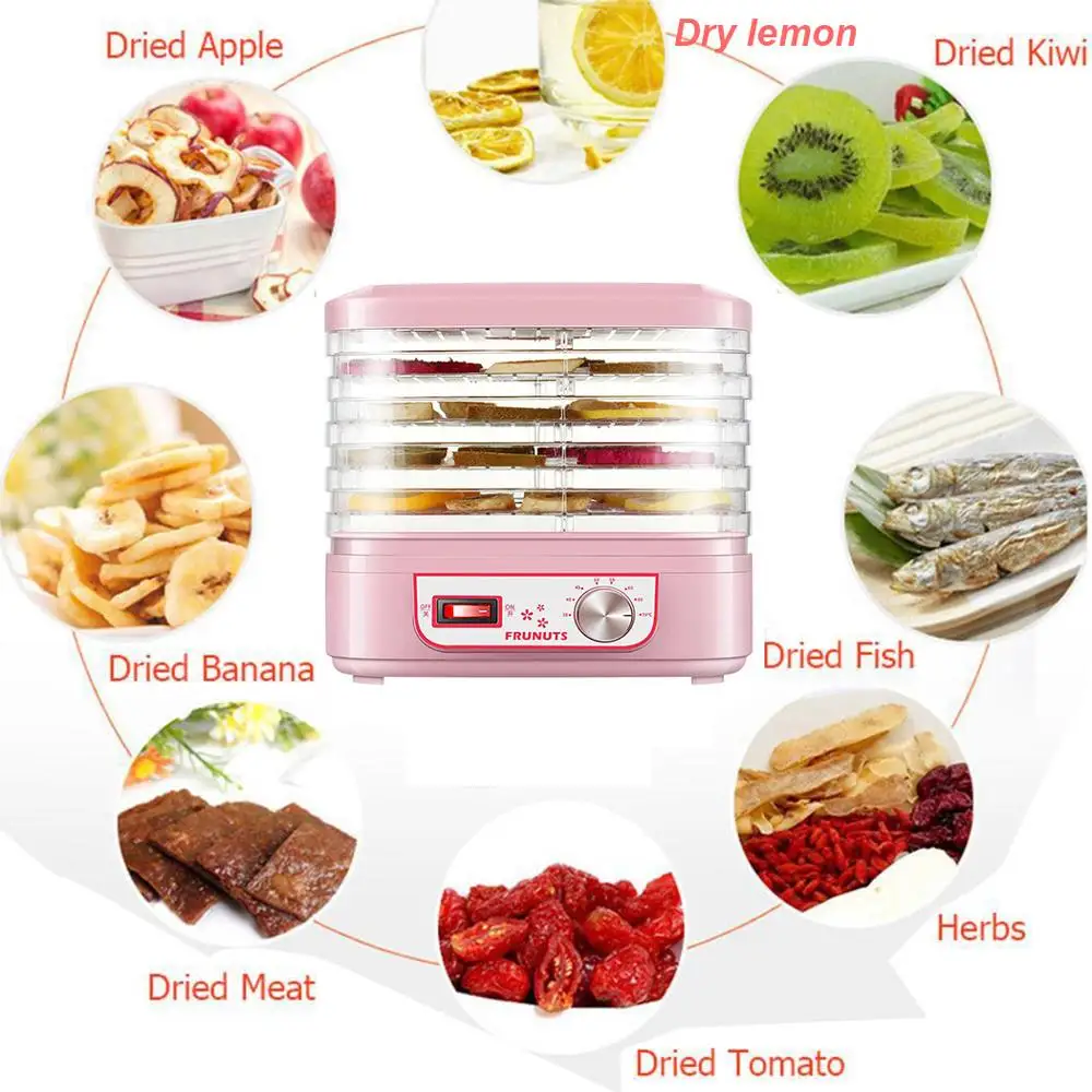 

220V 250w Food Dehydrator Fruit Vegetable Herb Meat Drying Machine Pet Snacks Food Dryer 5 Trays Deshidratador De Alimentos