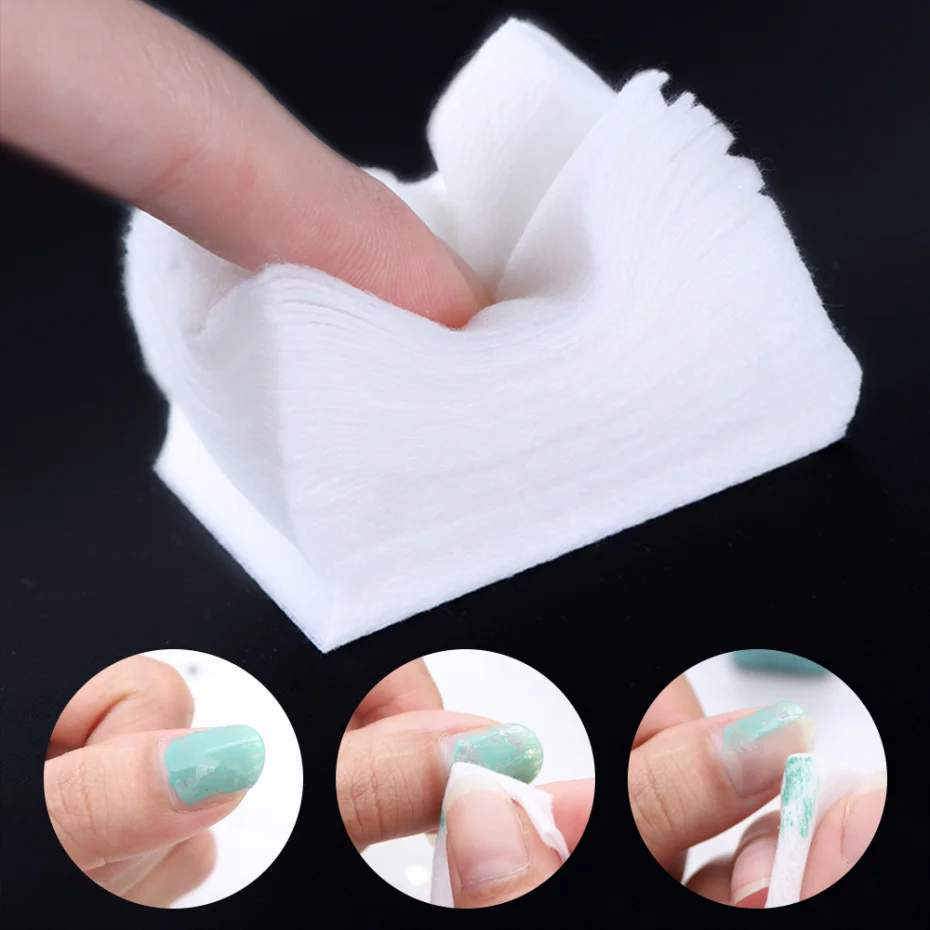 1 упаковка безворсовые салфетки для снятия лака ногтей |