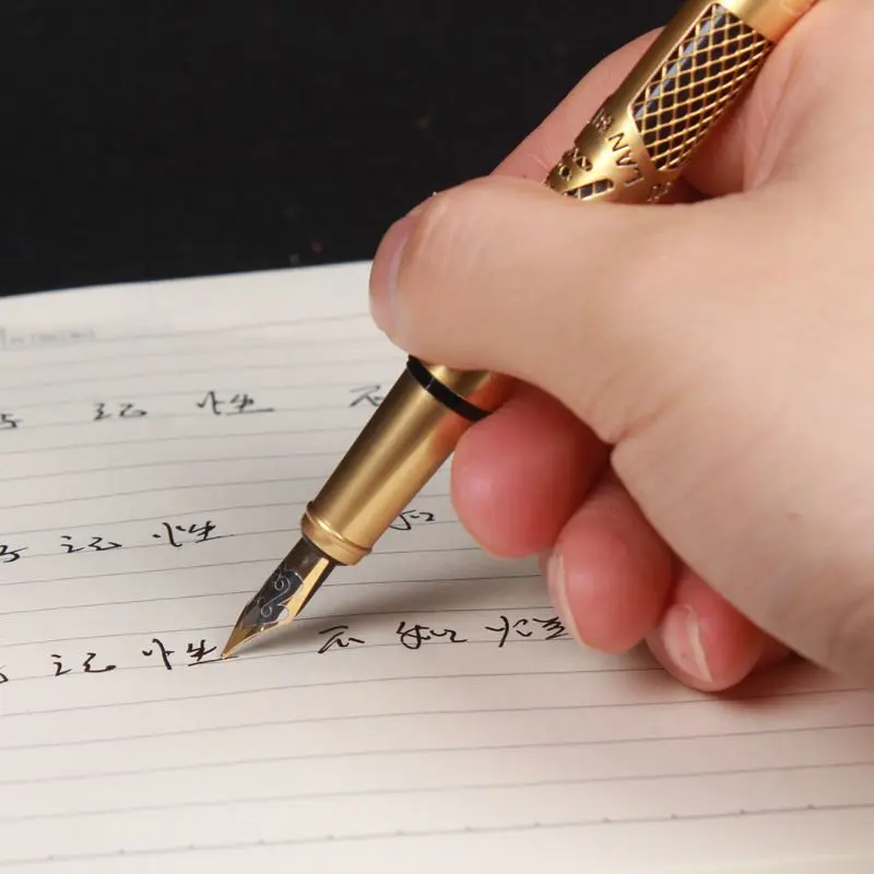 

1pcs Stationery school office supplies luxury calligraphy pen Fountain Pen ink pen caneta stylo metal pen