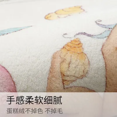 저렴한 한국 스타일 원형 카펫 만화 사랑스러운 소녀 거실 침실 술 두꺼운 바닥 매트