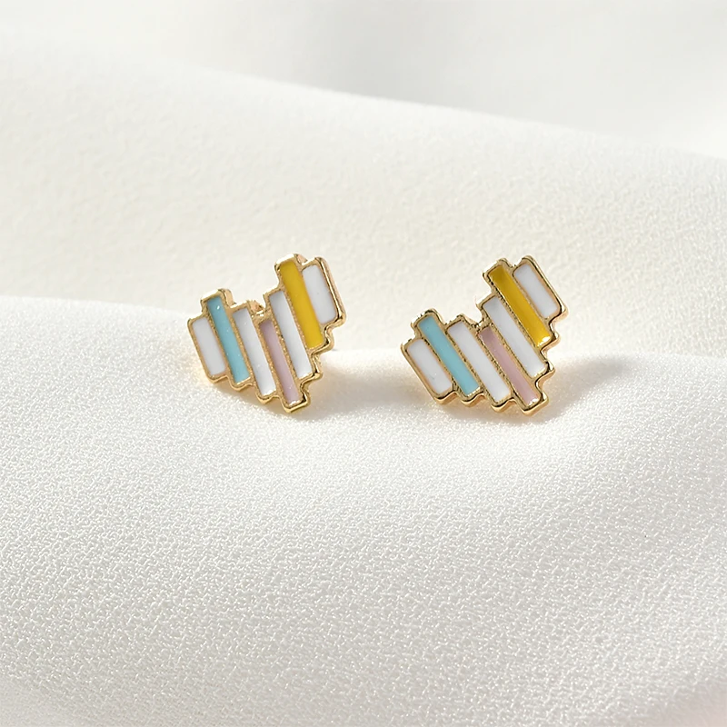 Цветные полосы символы любви Короткие сообщений зеленые серьги авокадо сделай